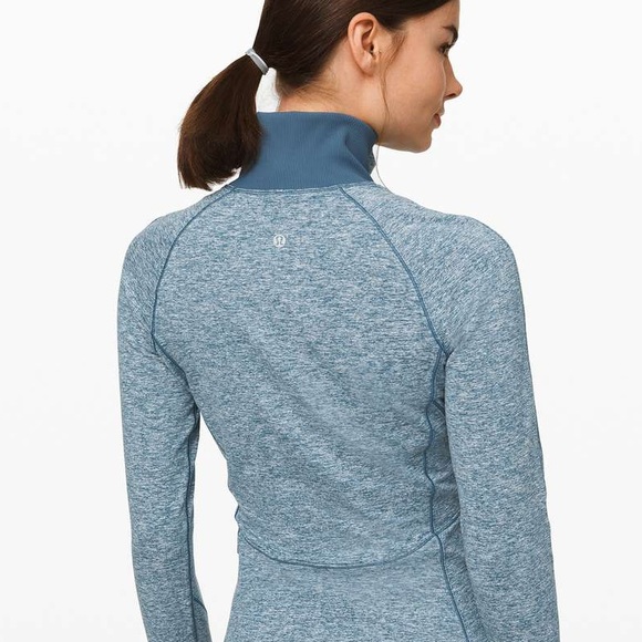 Lululemon Always Alert Half-Zip - size 4, blue heather - Picture 2 of 10